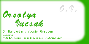 orsolya vucsak business card